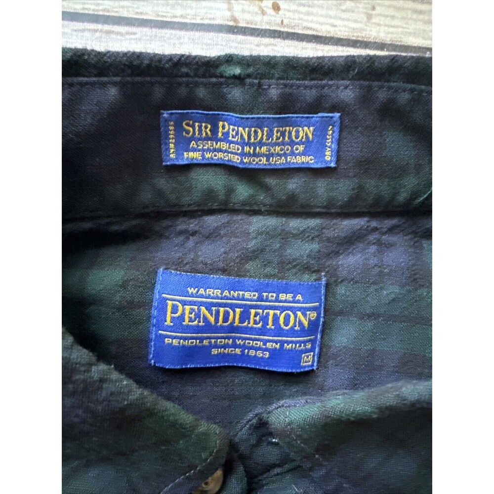 Sir Pendleton Worsted Wool Black Watch Tartan Shi… - image 4